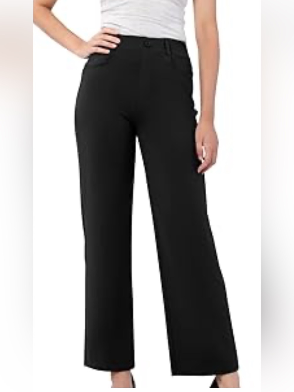 Ellen Tracy Black Straight-Leg Dress Pants size 10p